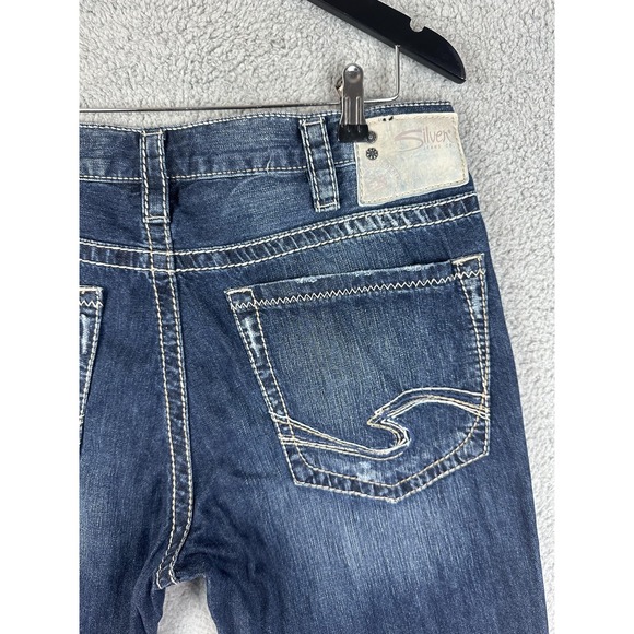 Silver Jeans Grayson Jeans Mens 36x32 Blue Denim Straight Leg